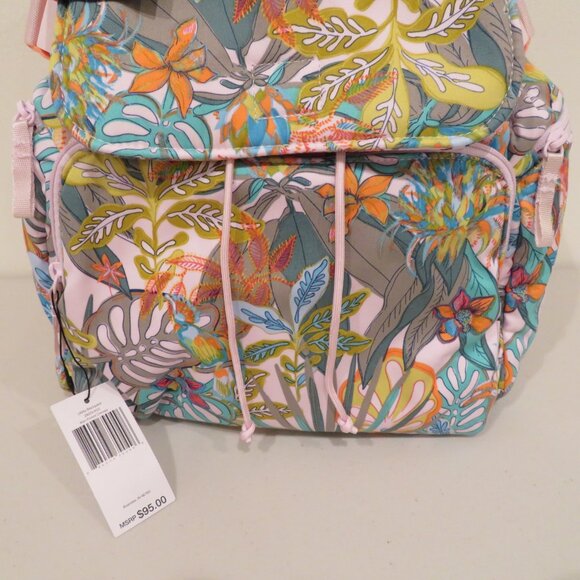 Women Backpack Cotton Roomy Lightweight Rain Forest Canopy Pastel Vera Bradley main image 6